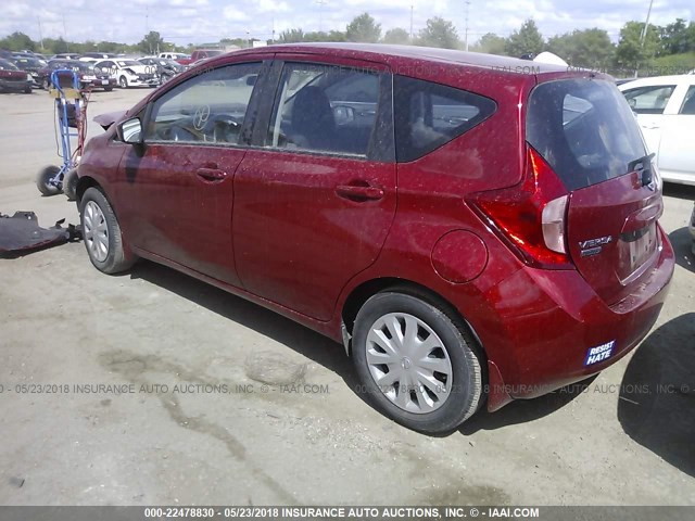 3N1CE2CP4FL443477 - 2015 NISSAN VERSA NOTE S/S PLUS/SV/SL/SR RED photo 3