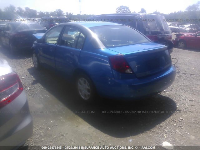 1G8AJ52F83Z121790 - 2003 SATURN ION LEVEL 2 BLUE photo 3