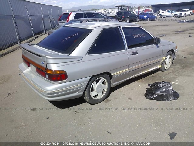 1FAPP1283MW216856 - 1991 FORD ESCORT GT GOLD photo 4