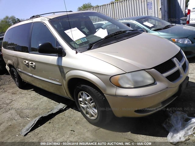 2B4GP44G31R161875 - 2001 DODGE GRAND CARAVAN SPORT GOLD photo 1