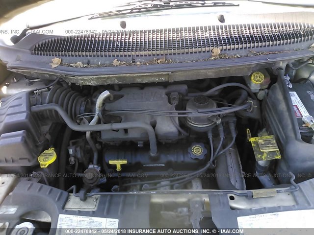 2B4GP44G31R161875 - 2001 DODGE GRAND CARAVAN SPORT GOLD photo 10