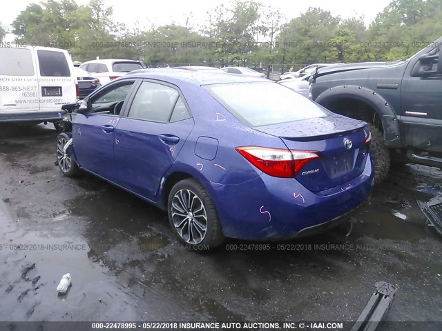 2T1BURHEXEC095861 - 2014 TOYOTA COROLLA L/LE/LE PLS/PRM/S/S PLS BLUE photo 3