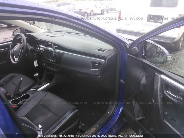 2T1BURHEXEC095861 - 2014 TOYOTA COROLLA L/LE/LE PLS/PRM/S/S PLS BLUE photo 5