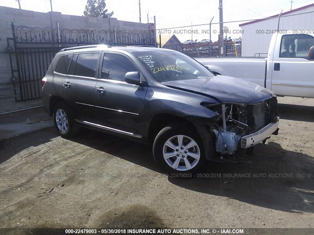 5TDZK3EH7DS127302 - 2013 TOYOTA HIGHLANDER PLUS/SE GRAY photo 1