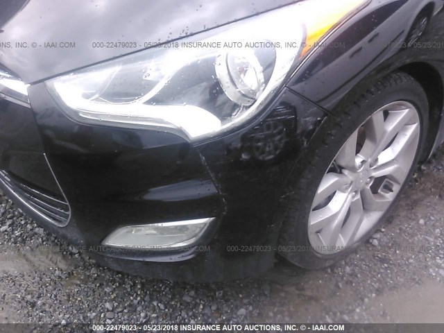 KMHTC6AD6DU093416 - 2013 HYUNDAI VELOSTER BLACK photo 6