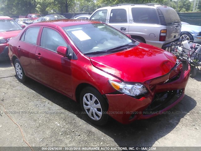 2T1BU4EE1DC065377 - 2013 TOYOTA COROLLA S/LE RED photo 1