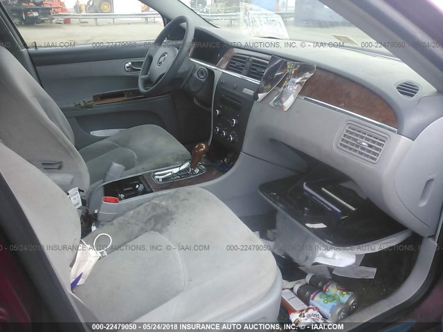 2G4WC532X51328495 - 2005 BUICK LACROSSE CX BURGUNDY photo 5