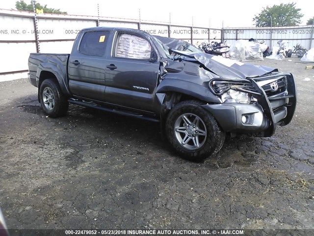 5TFLU4ENXDX078117 - 2013 TOYOTA TACOMA DOUBLE CAB ნაცრისფერი ფოტო 1