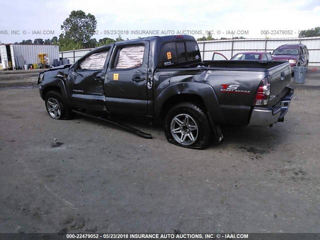 5TFLU4ENXDX078117 - 2013 TOYOTA TACOMA DOUBLE CAB ნაცრისფერი ფოტო 3