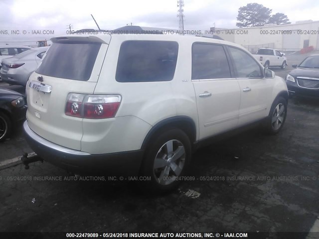 1GKLRMED4AJ180556 - 2010 GMC ACADIA SLT-1 WHITE photo 4