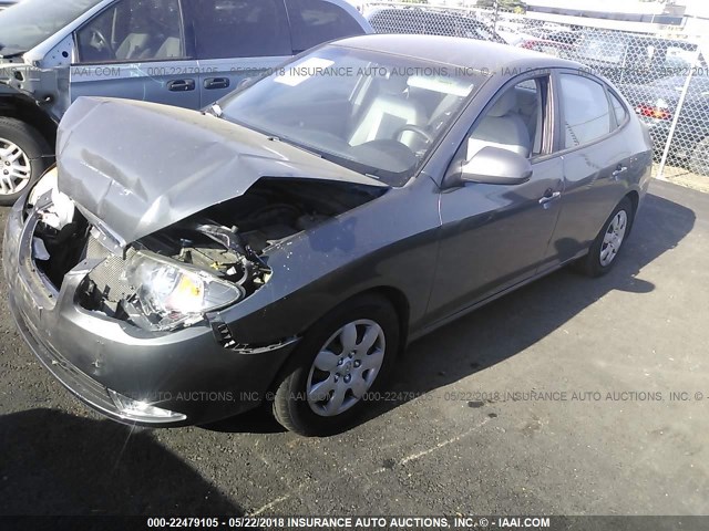 KMHDU46D78U573419 - 2008 HYUNDAI ELANTRA GLS/SE/LIMITED GRAY photo 2