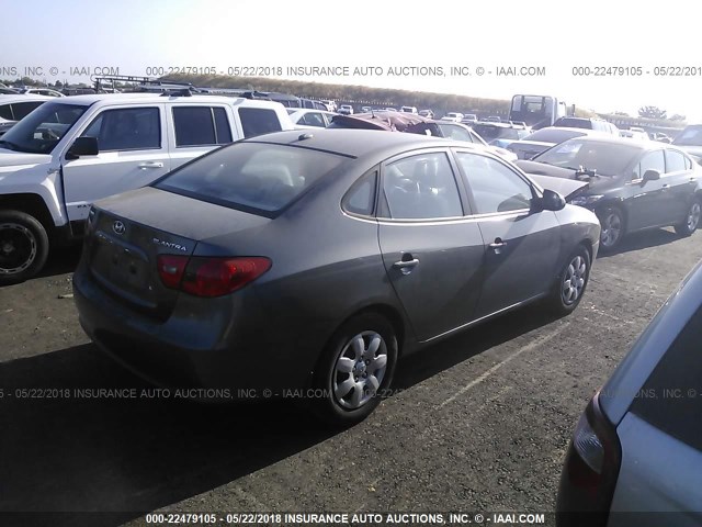 KMHDU46D78U573419 - 2008 HYUNDAI ELANTRA GLS/SE/LIMITED GRAY photo 4