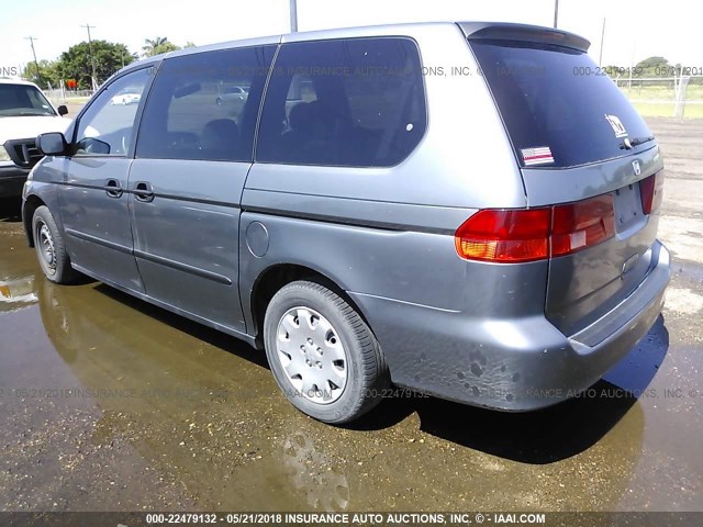 2HKRL185XYH562605 - 2000 HONDA ODYSSEY LX GRAY photo 3