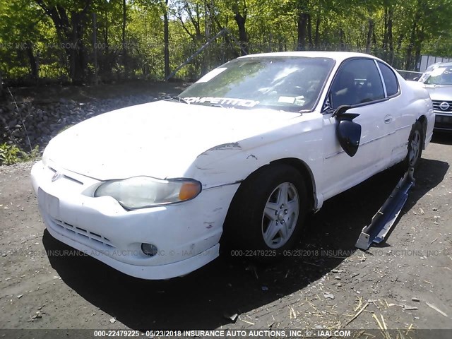 2G1WX15K829225743 - 2002 CHEVROLET MONTE CARLO SS თეთრი ფოტო 2