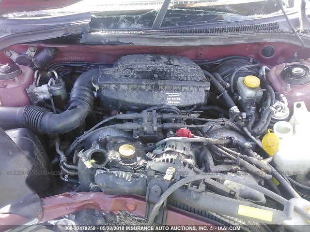 JF1SF6559YH718812 - 2000 SUBARU FORESTER S RED photo 10
