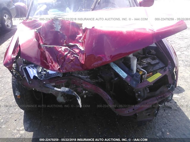 JF1SF6559YH718812 - 2000 SUBARU FORESTER S RED photo 6