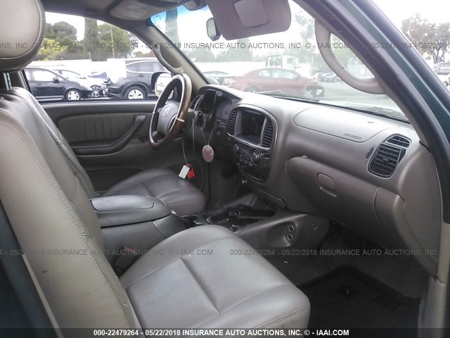 5TDZT38A03S174617 - 2003 TOYOTA SEQUOIA LIMITED GREEN photo 5