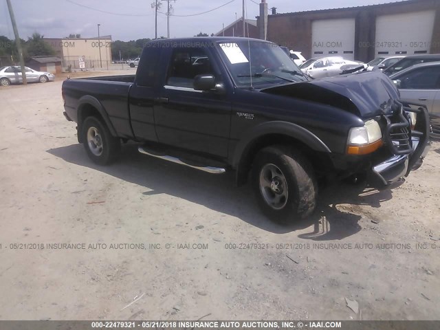 1FTZR15X3YTA44187 - 2000 FORD RANGER SUPER CAB Dark Blue photo 1