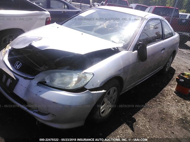 1HGEM21174L057654 - 2004 HONDA CIVIC DX VP SILVER photo 2