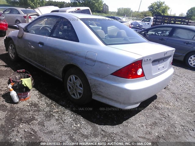 1HGEM21174L057654 - 2004 HONDA CIVIC DX VP SILVER photo 3