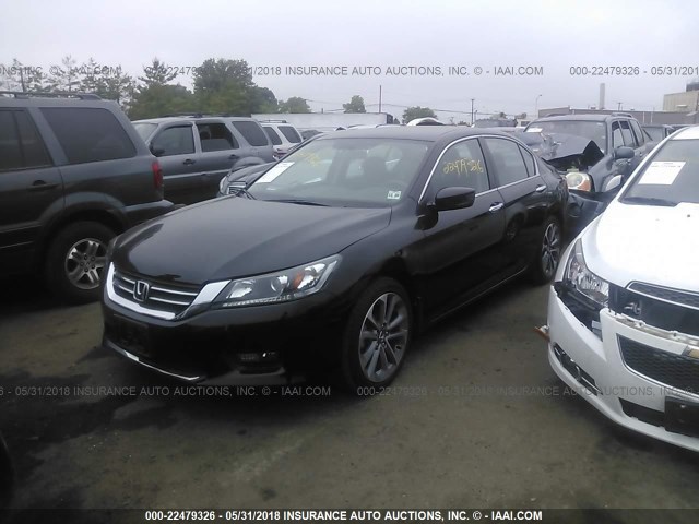 1HGCR2E56FA216698 - 2015 HONDA ACCORD SPORT BLACK photo 2