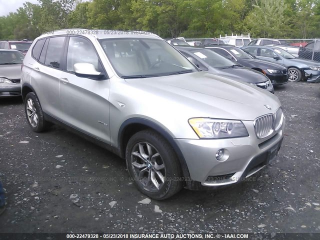 5UXWX7C58BL734665 - 2011 BMW X3 XDRIVE35I SILVER photo 1