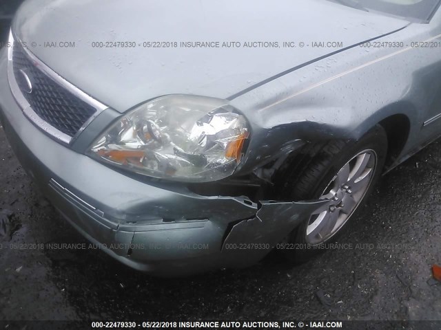 1FAFP24175G201029 - 2005 FORD FIVE HUNDRED SEL GREEN photo 6