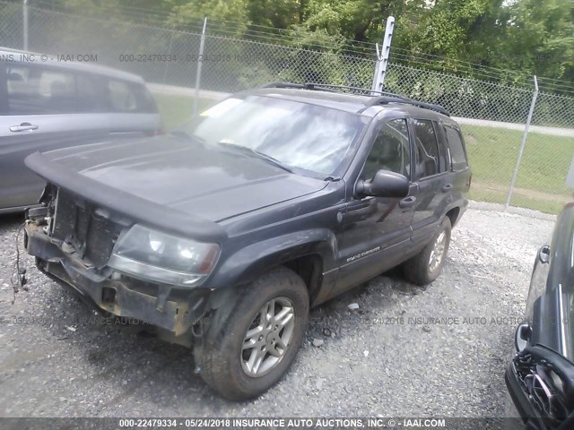 1J4GW48S74C412103 - 2004 JEEP GRAND CHEROKEE LAREDO/COLUMBIA/FREEDOM GRAY photo 2