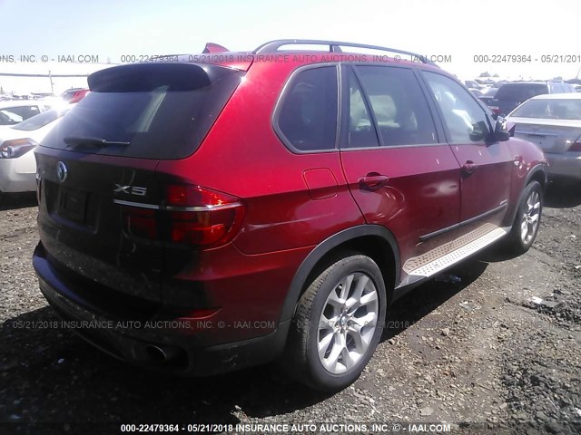 5UXZV4C5XCL754970 - 2012 BMW X5 XDRIVE35I RED photo 4