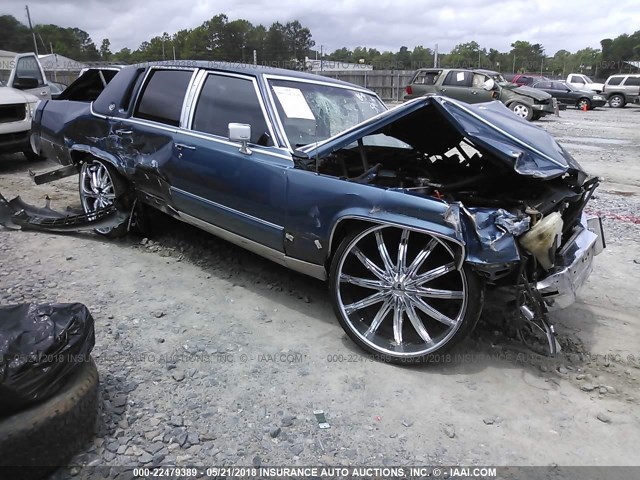 1G6DW54E3NR710471 - 1992 CADILLAC BROUGHAM BLUE photo 1