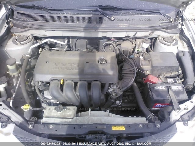 5Y2SL628X4Z409646 - 2004 PONTIAC VIBE SILVER photo 10