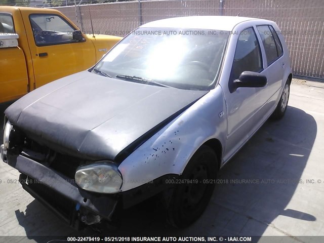 9BWFL61J744004725 - 2004 VOLKSWAGEN GOLF GL SILVER photo 2