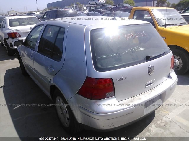 9BWFL61J744004725 - 2004 VOLKSWAGEN GOLF GL SILVER photo 3