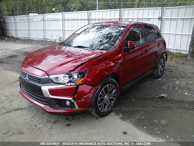 JA4AP3AW4GZ042370 - 2016 MITSUBISHI OUTLANDER SPORT ES/SE RED photo 2