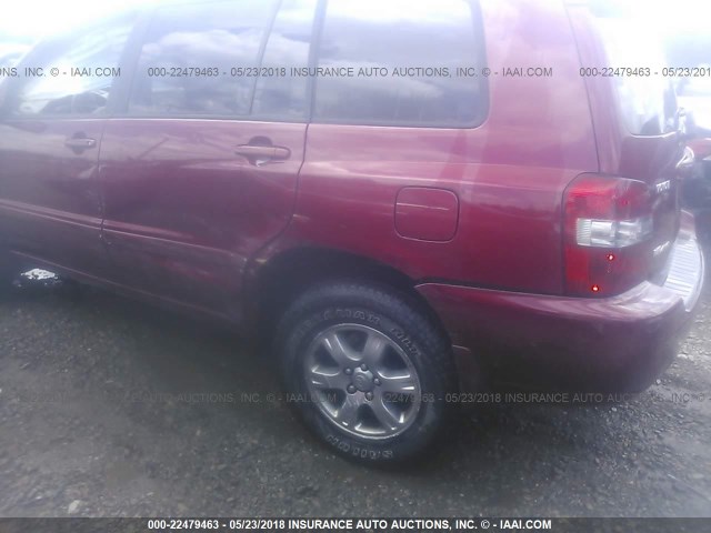 JTEHP21A770211073 - 2007 TOYOTA HIGHLANDER SPORT RED photo 6