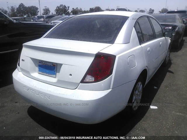 1G8AJ52F43Z109409 - 2003 SATURN ION LEVEL 2 WHITE photo 4