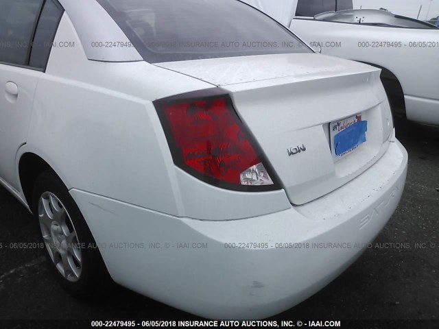 1G8AJ52F43Z109409 - 2003 SATURN ION LEVEL 2 WHITE photo 6