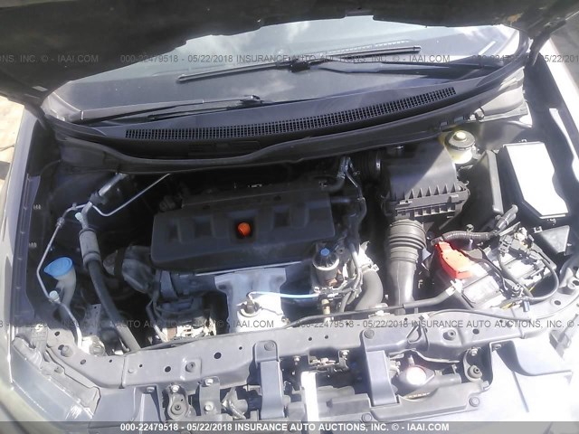 2HGFB2F95CH542878 - 2012 HONDA CIVIC EXL GRAY photo 10