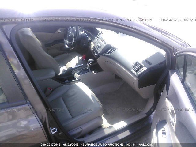 2HGFB2F95CH542878 - 2012 HONDA CIVIC EXL GRAY photo 5