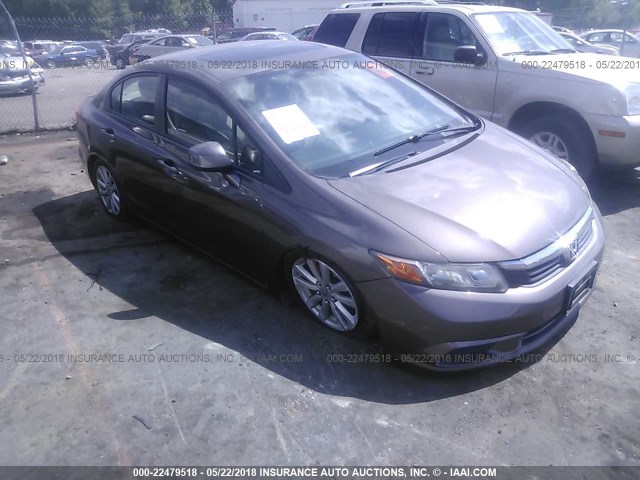 2HGFB2F95CH542878 - 2012 HONDA CIVIC EXL GRAY photo 6