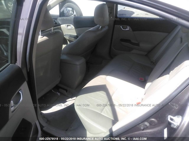 2HGFB2F95CH542878 - 2012 HONDA CIVIC EXL GRAY photo 8