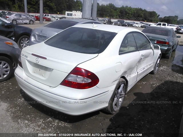 WDBTJ56H48F236906 - 2008 MERCEDES-BENZ CLK 350 WHITE photo 4