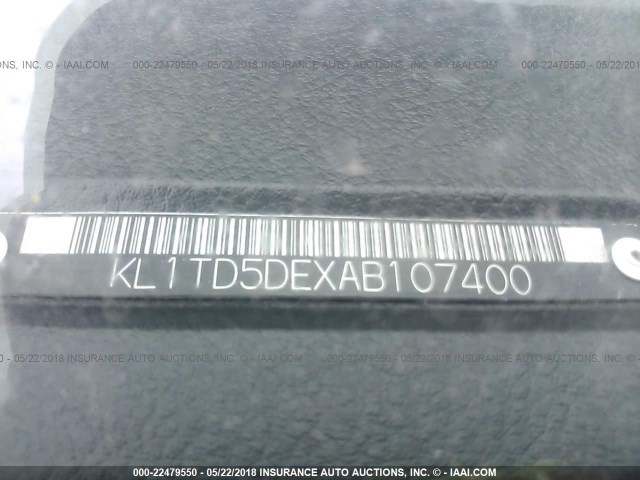 KL1TD5DEXAB107400 - 2010 CHEVROLET AVEO LS/LT 灰色 照片 9