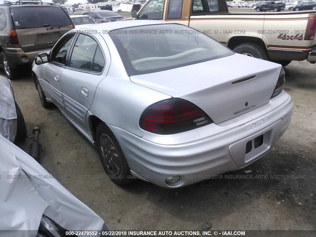 1G2NE52TX1M527120 - 2001 PONTIAC GRAND AM SE SILVER photo 3