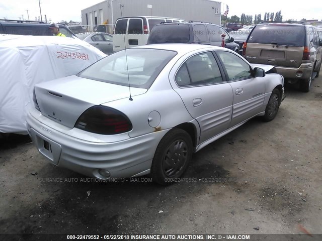 1G2NE52TX1M527120 - 2001 PONTIAC GRAND AM SE SILVER photo 4