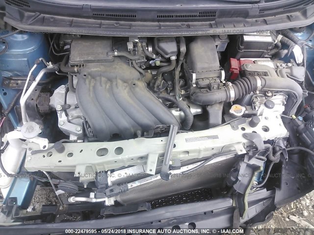 3N1CE2CP7EL404638 - 2014 NISSAN VERSA NOTE S/S PLUS/SV/SL BLUE photo 10