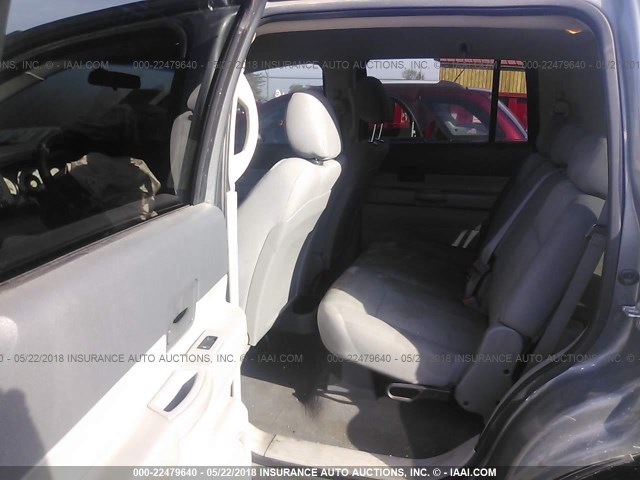 1D8HB38N08F156421 - 2008 DODGE DURANGO SXT GRAY photo 8