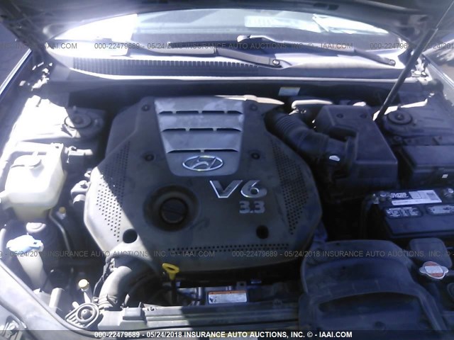 5NPEU46F06H123709 - 2006 HYUNDAI SONATA GLS/LX Dark Blue photo 10