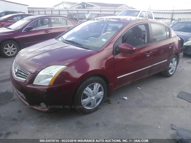 3N1AB6AP8AL662204 - 2010 NISSAN SENTRA 2.0/2.0S/SR/2.0SL RED photo 2