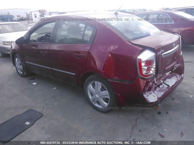 3N1AB6AP8AL662204 - 2010 NISSAN SENTRA 2.0/2.0S/SR/2.0SL RED photo 3